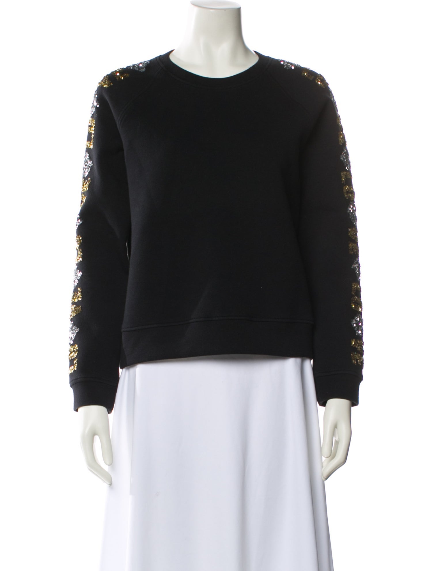 Maje Crew Neck Long Sleeve Sweatshirt