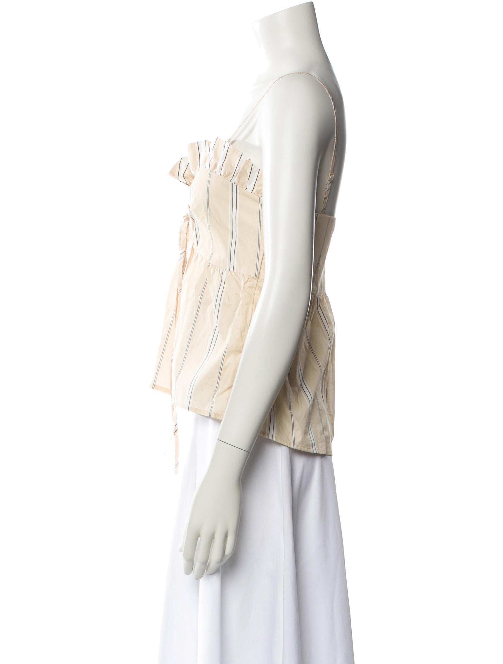 Maje Square Neckline Sleeveless Crop Top