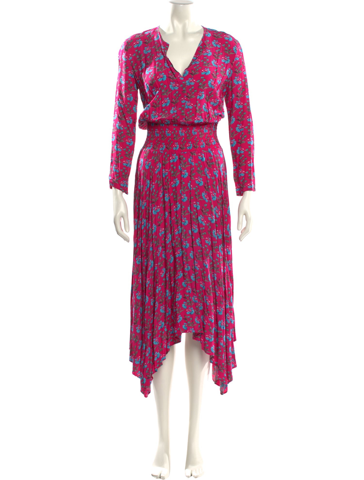 Maje Floral Print Long Dress