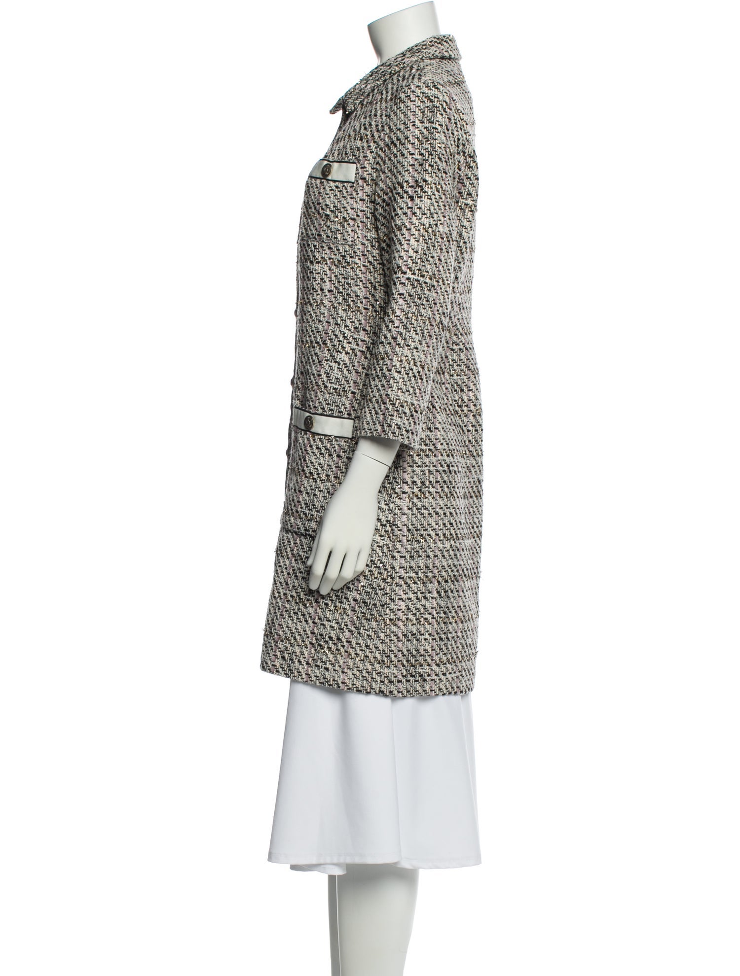 Maje Tweed Pattern Coat