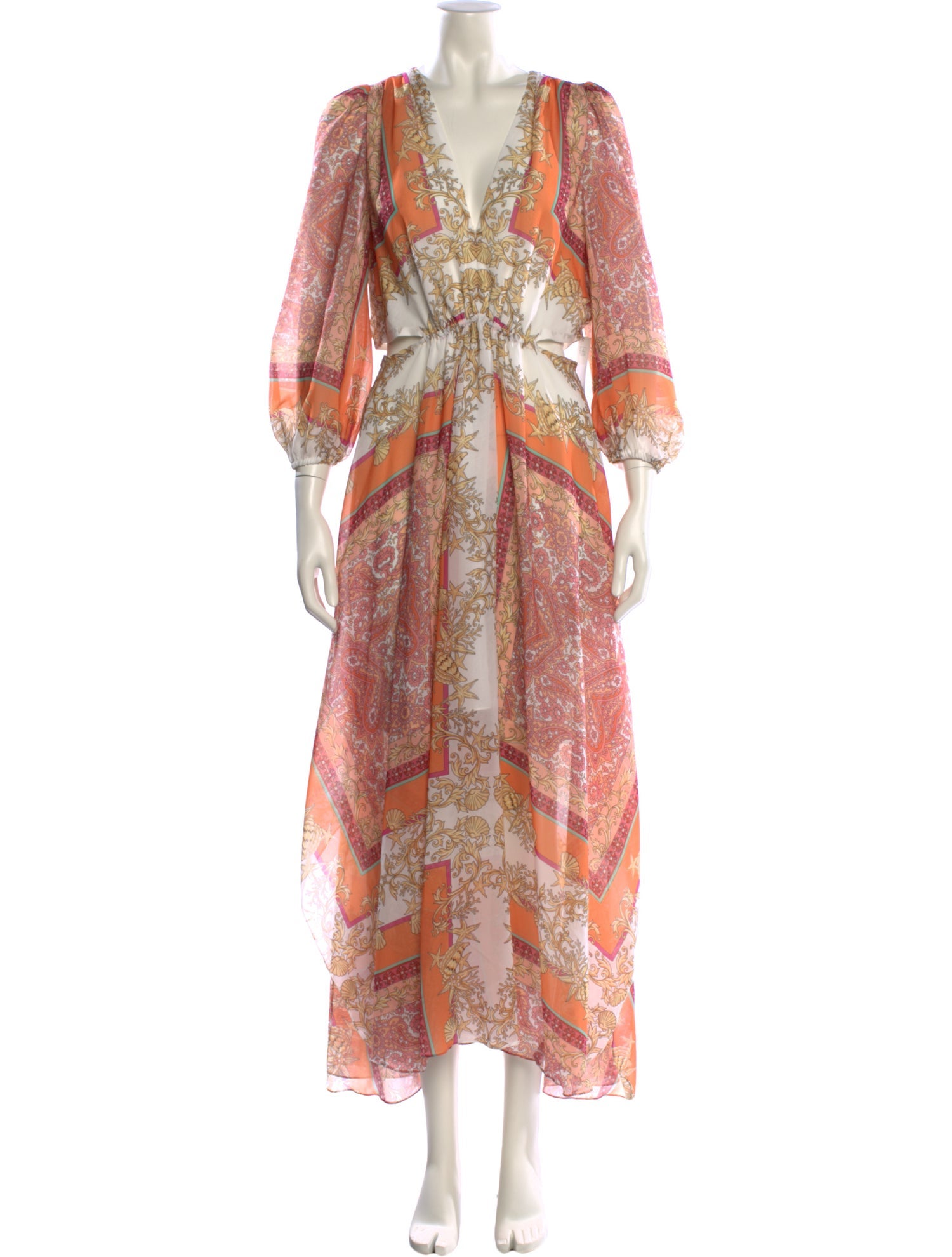 Maje Paisley Print Long Dress