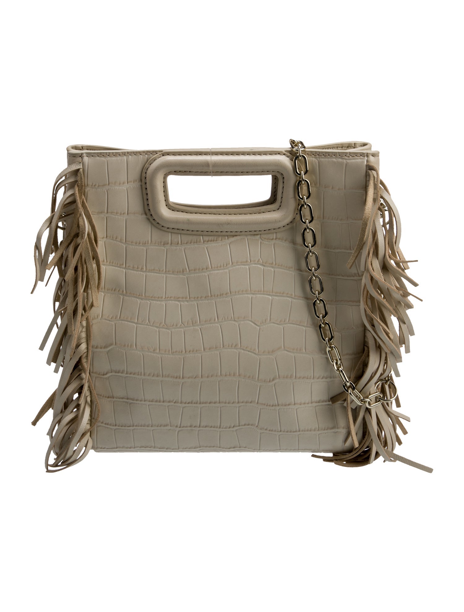 Maje Embossed Leather Crossbody Bag