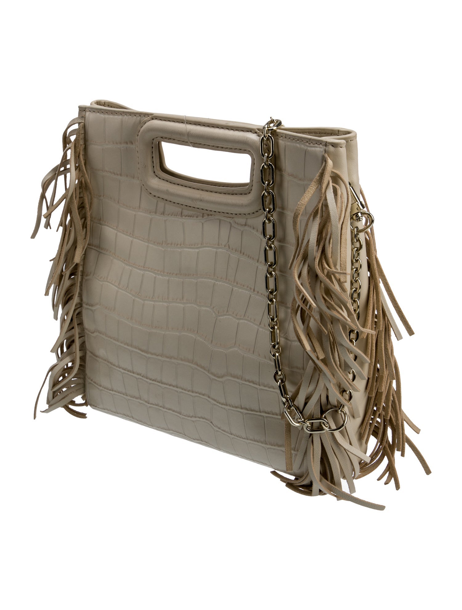 Maje Embossed Leather Crossbody Bag