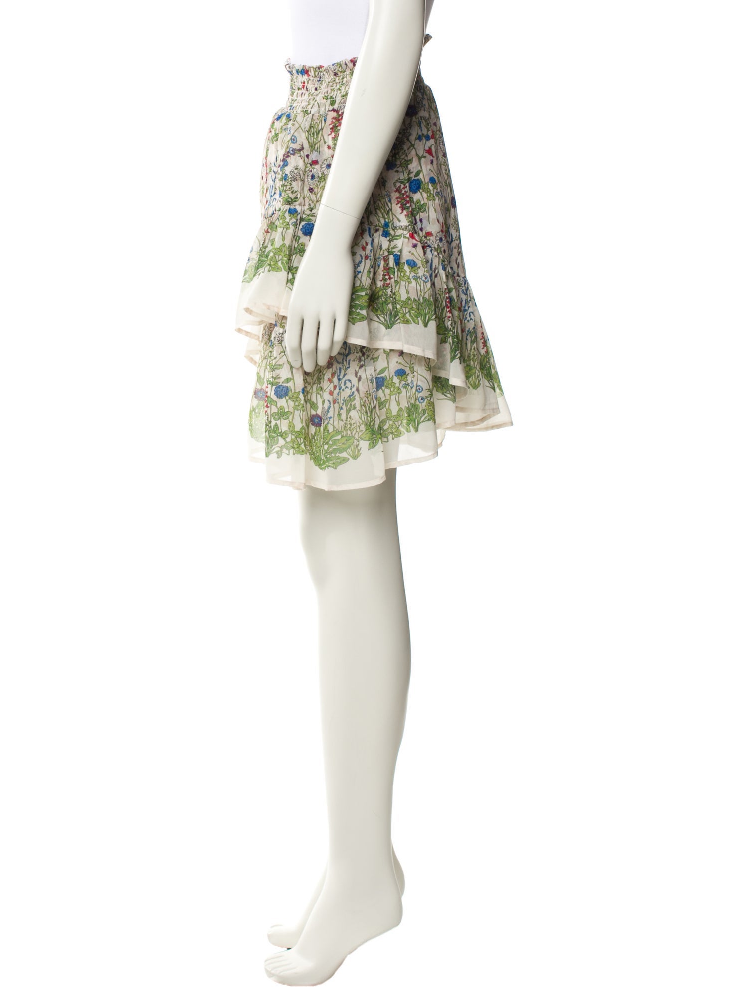 Maje Floral Print Knee-Length Skirt