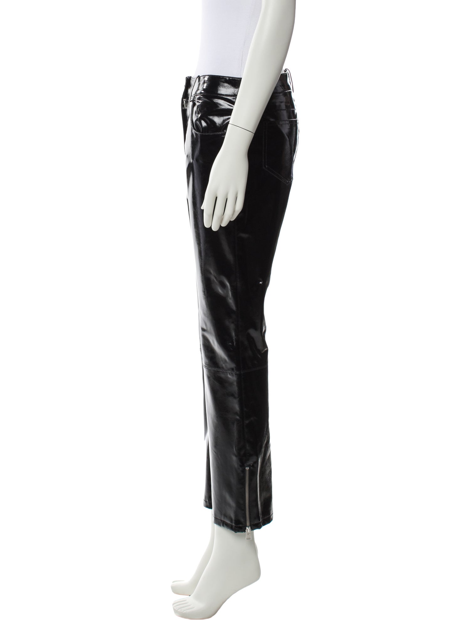 Maje Faux Leather Straight Leg Pants