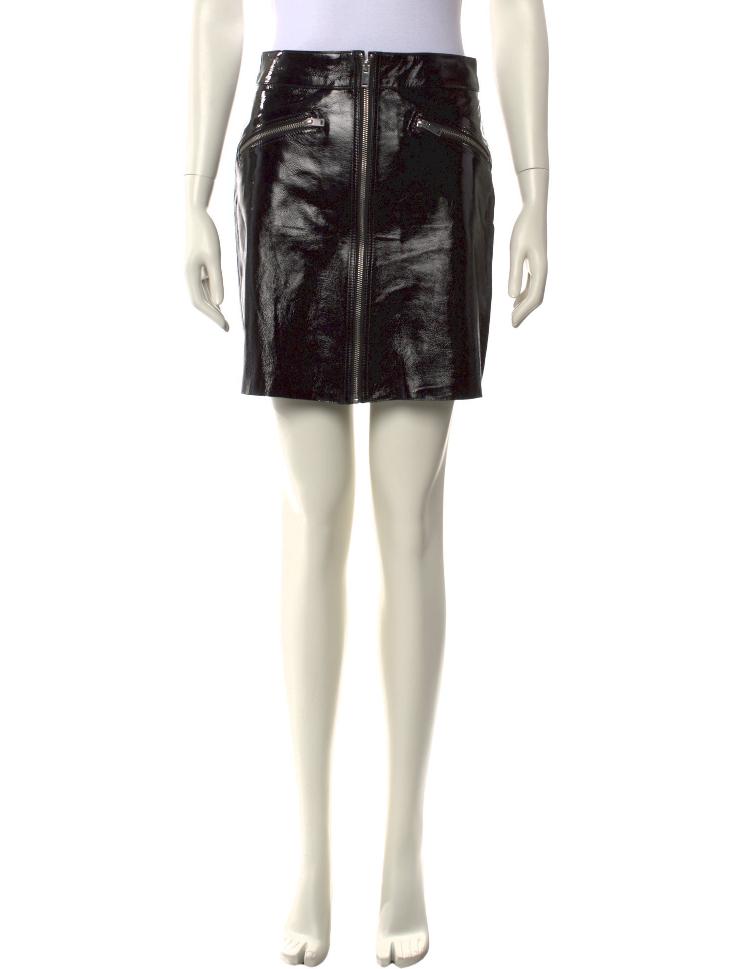 Maje Leather Mini Skirt