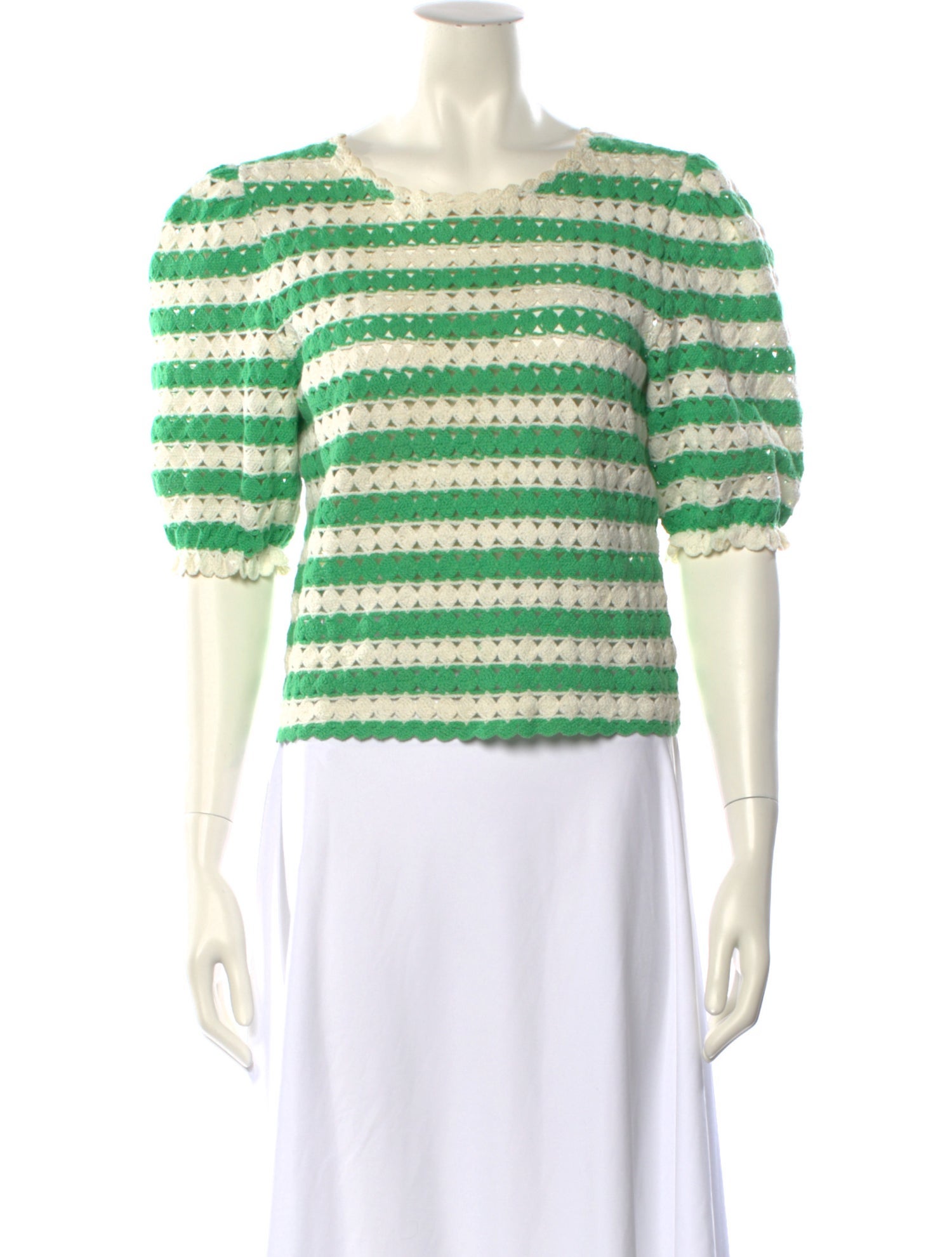 Maje Striped Crew Neck Sweater