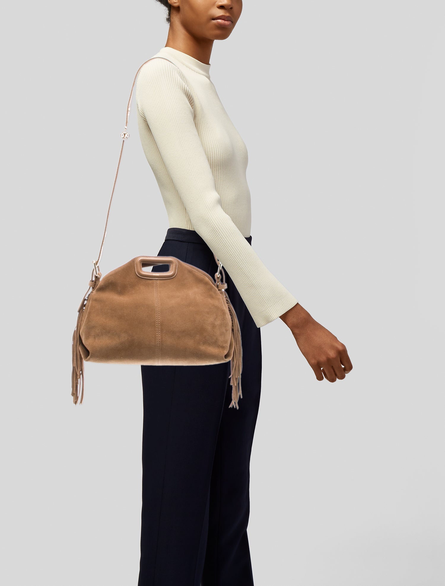 Maje Suede Crossbody Bag