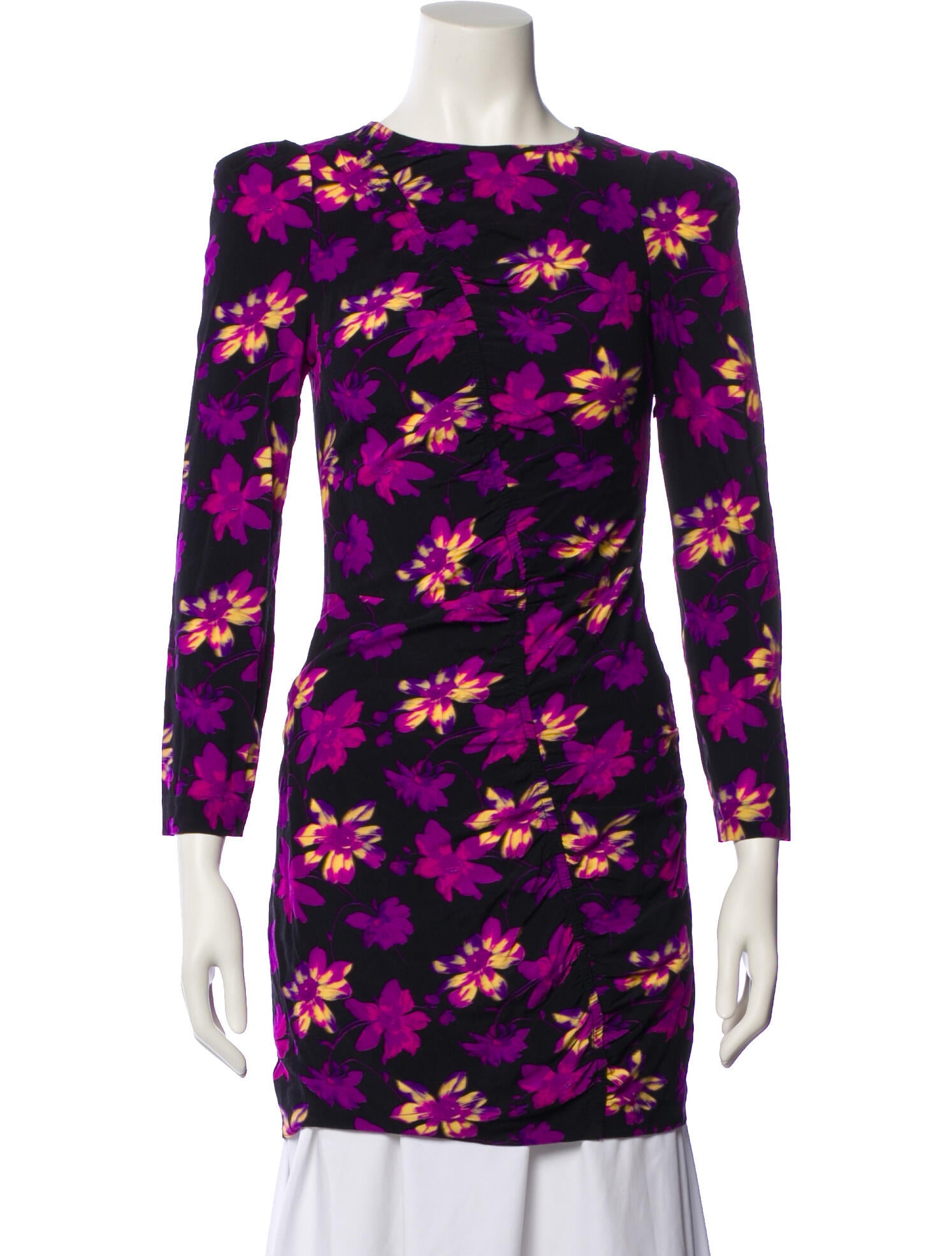 Maje Floral Print Bateau Neckline Tunic