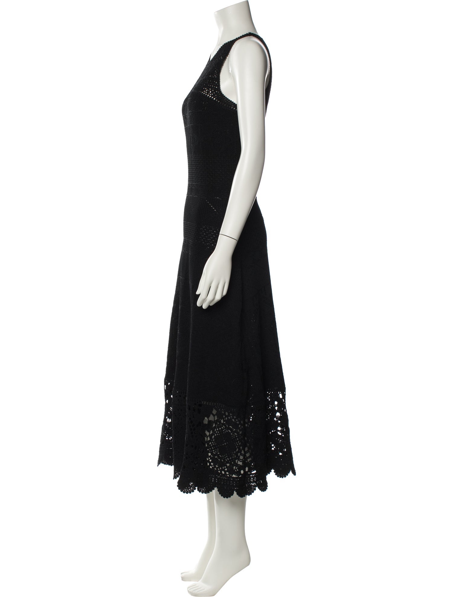 Maje Crew Neck Long Dress