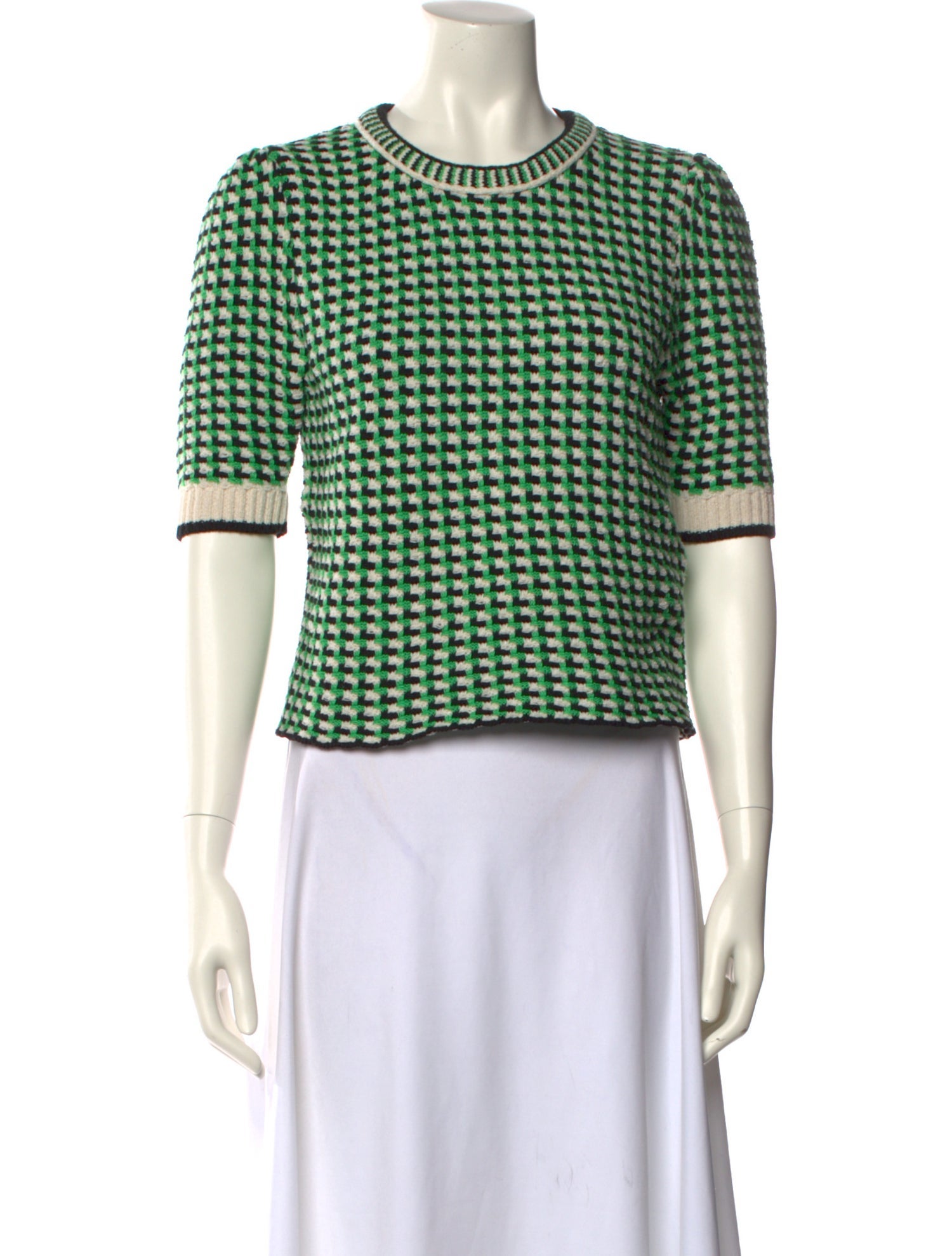 Maje Printed Crew Neck Sweater