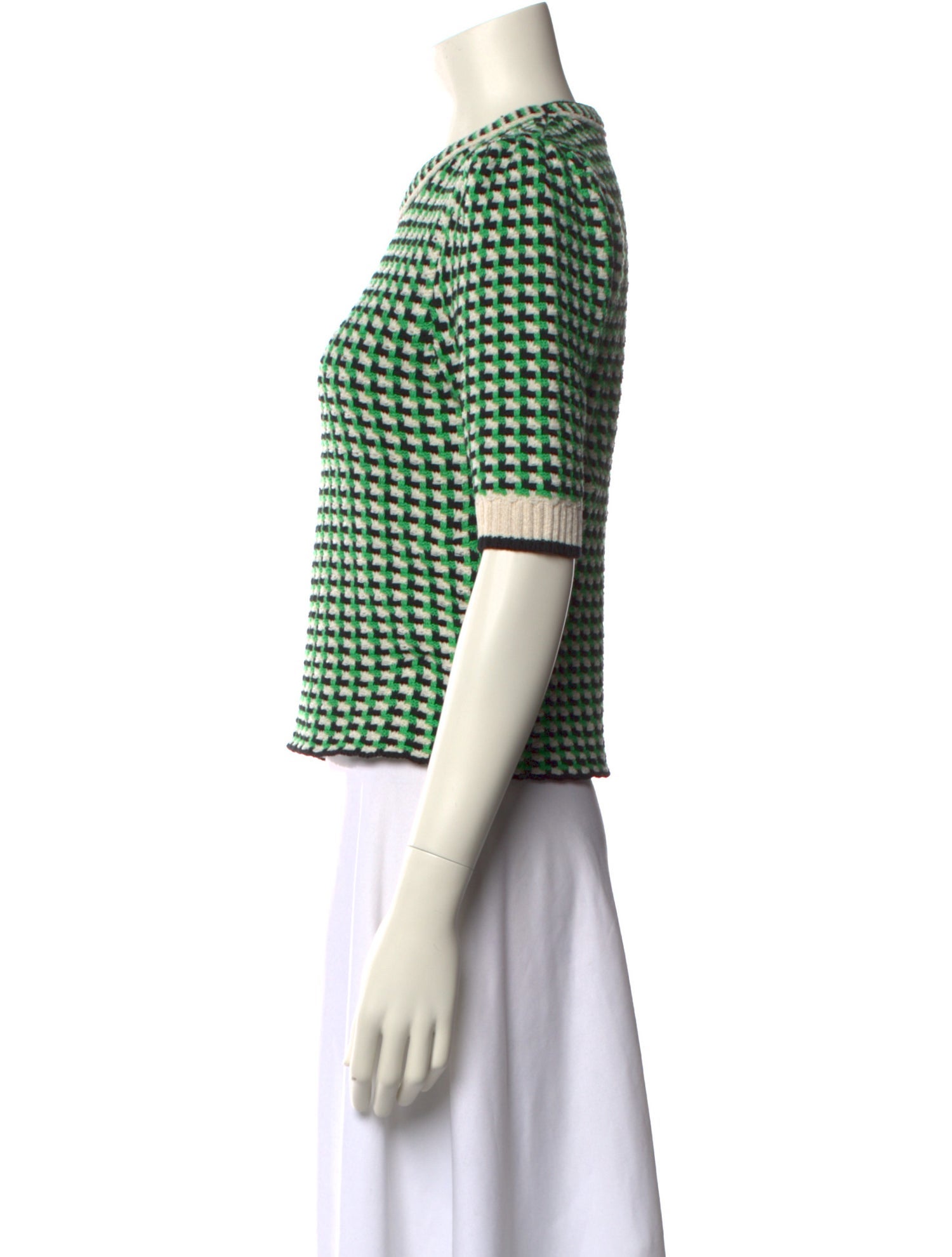 Maje Printed Crew Neck Sweater