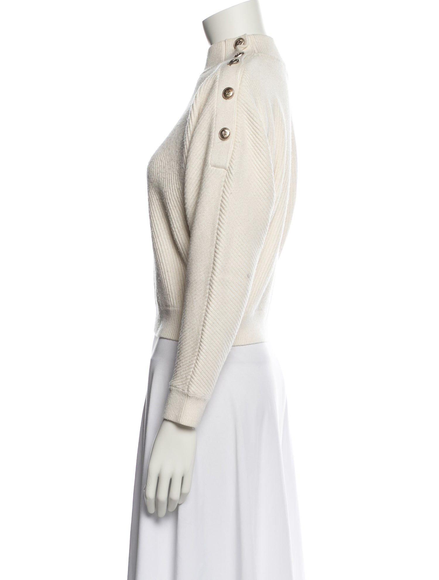 Maje Mock Neck Long Sleeve Sweatshirt