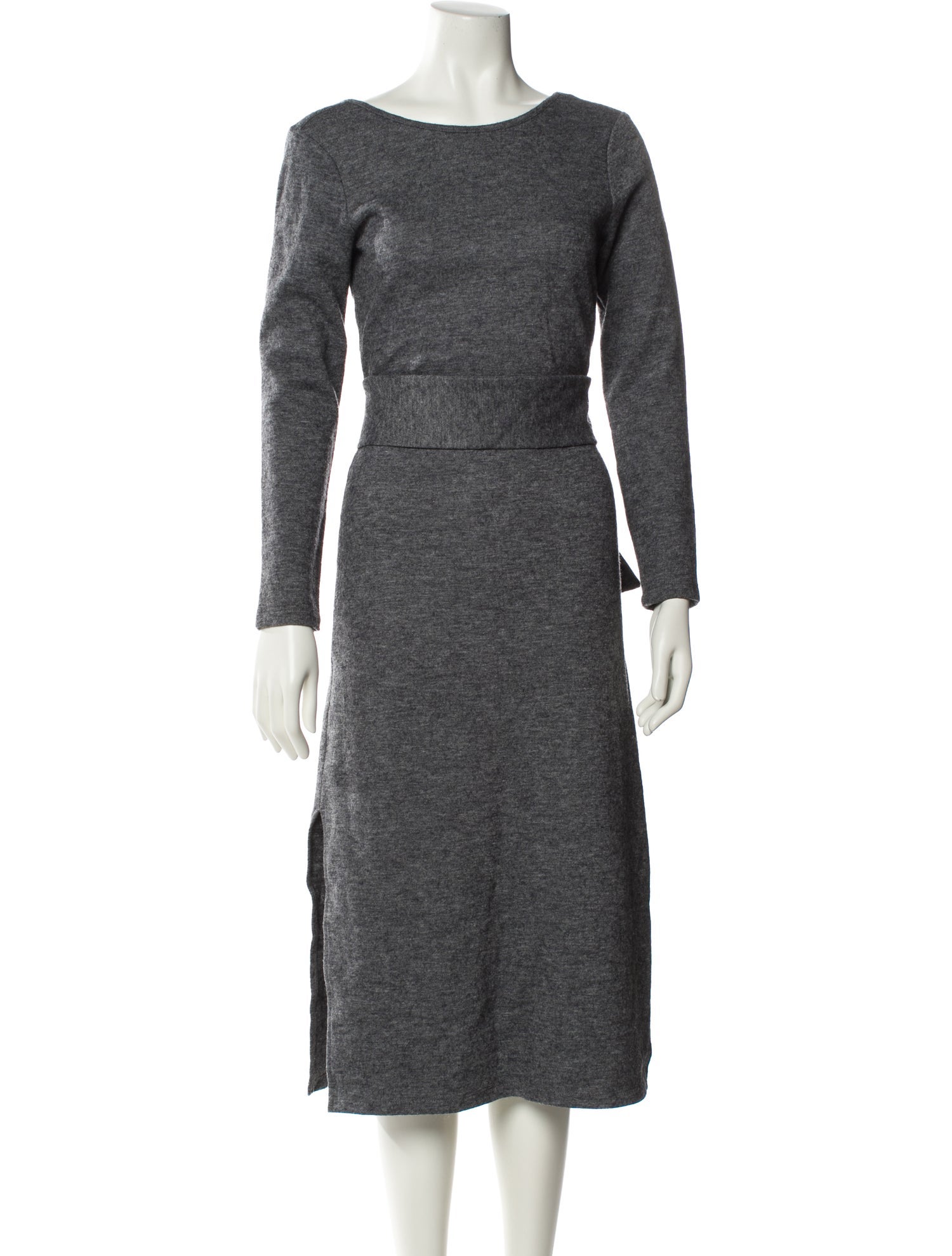 Maje Bateau Neckline Midi Length Dress