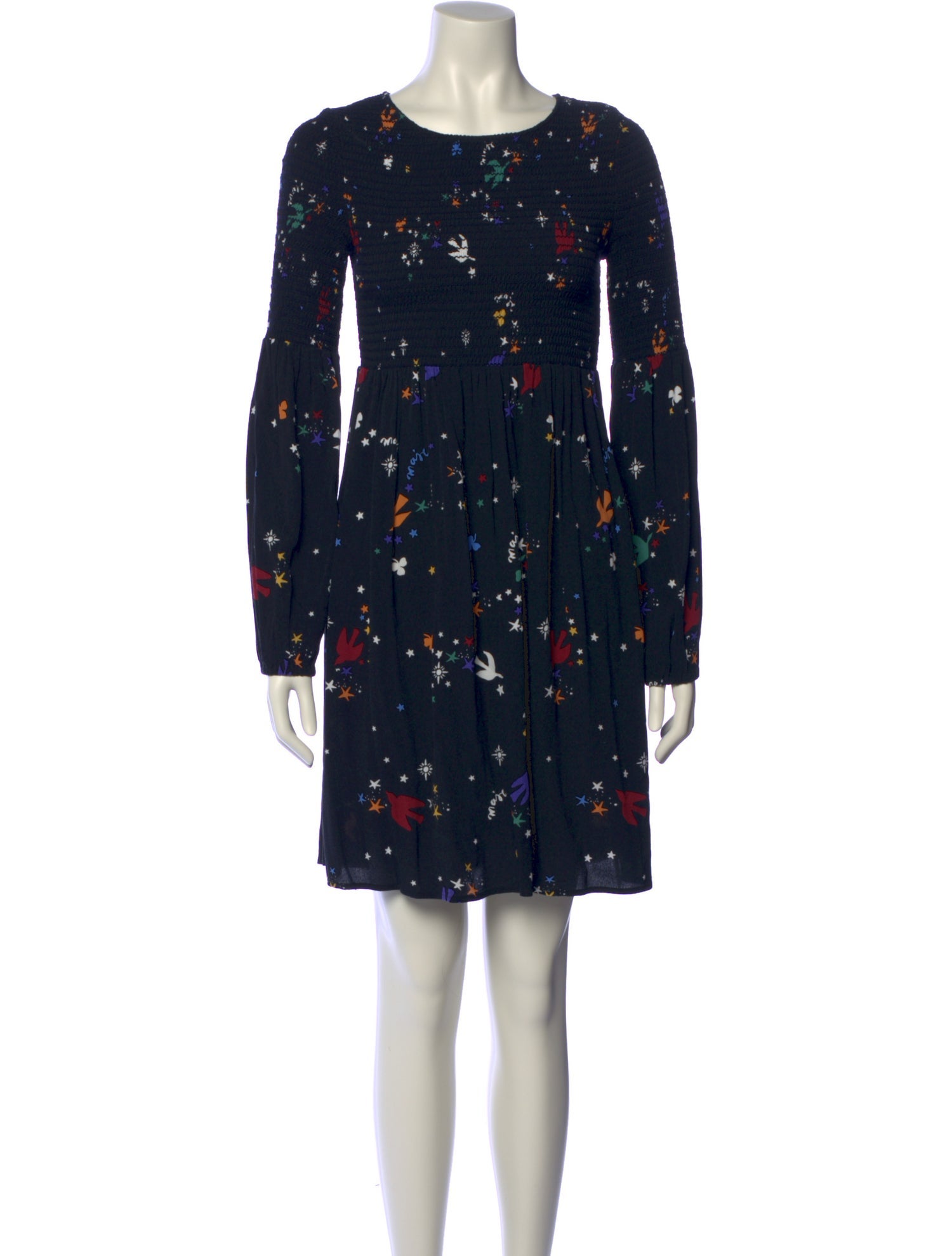 Maje Floral Print Mini Dress