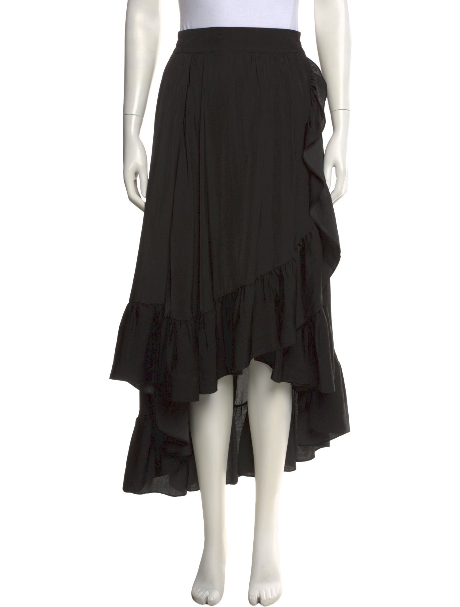 Maje Ruffle Embellishment Midi Length Skirt