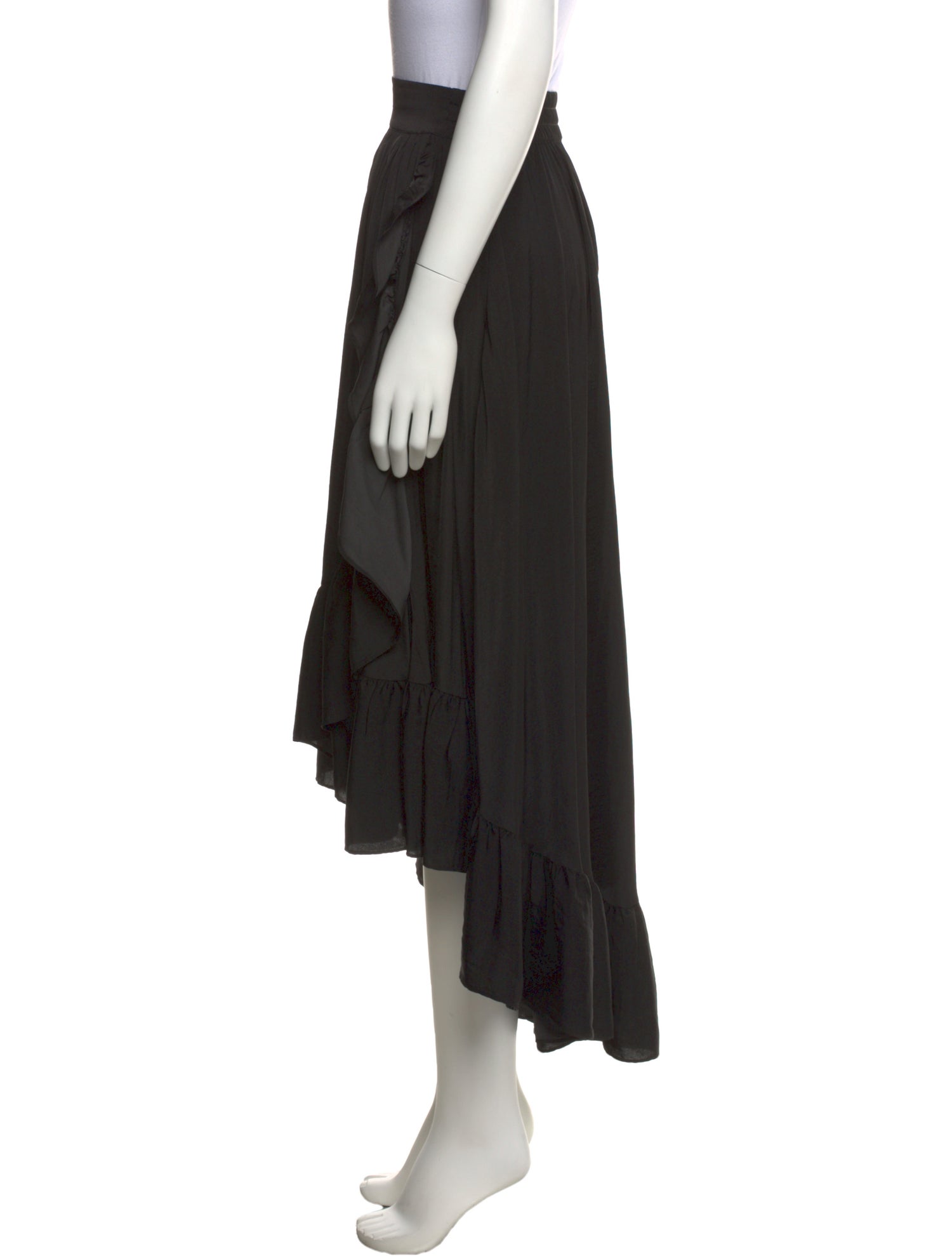 Maje Ruffle Embellishment Midi Length Skirt