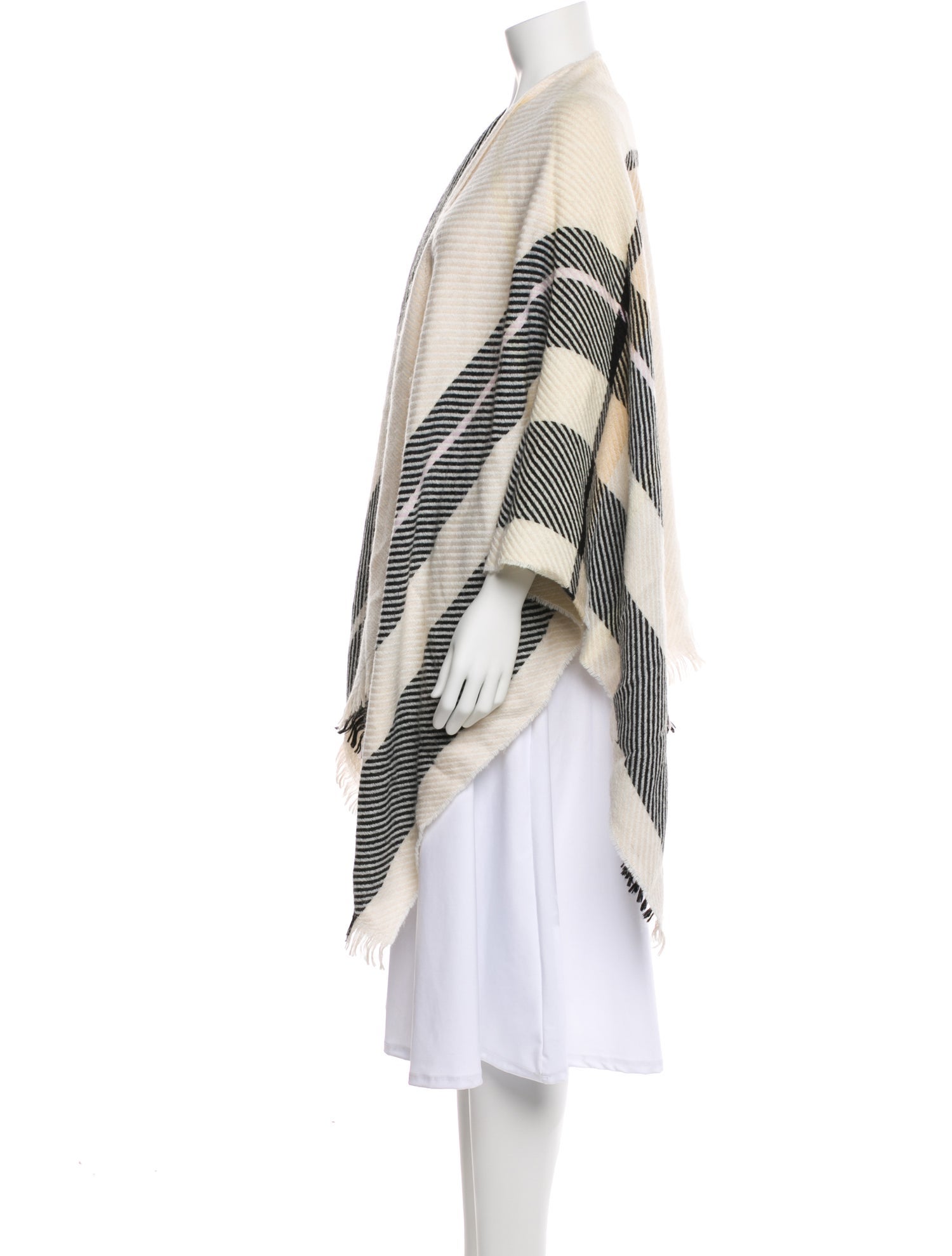 Maje Acrylic Striped Shawl