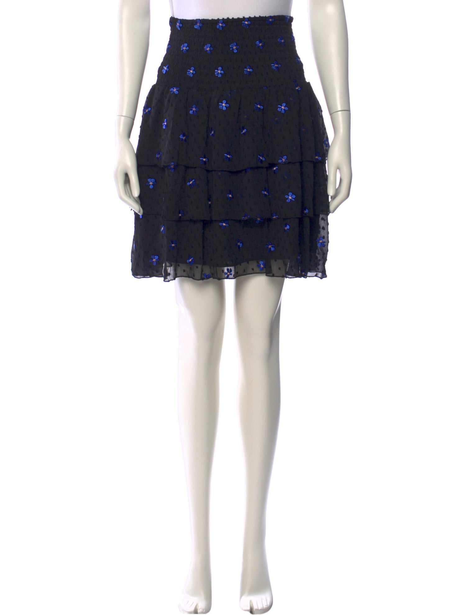 Maje Floral Print Knee-Length Skirt