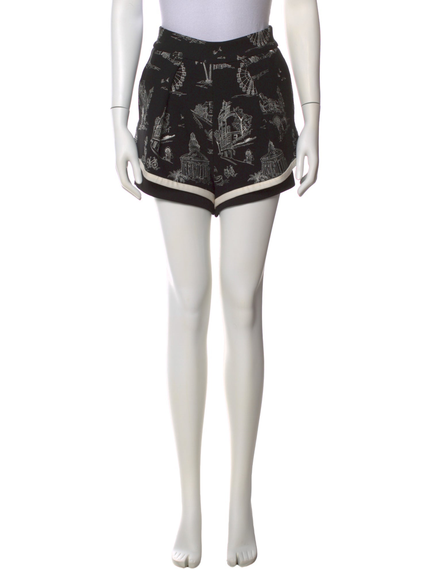 Maje Printed Mini Shorts