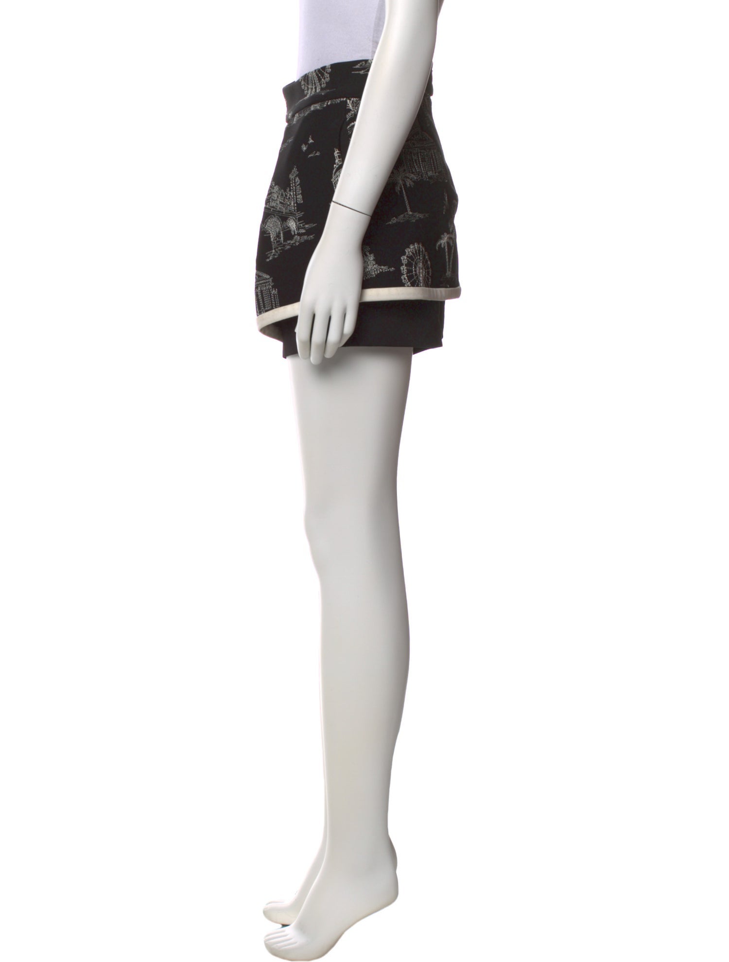 Maje Printed Mini Shorts