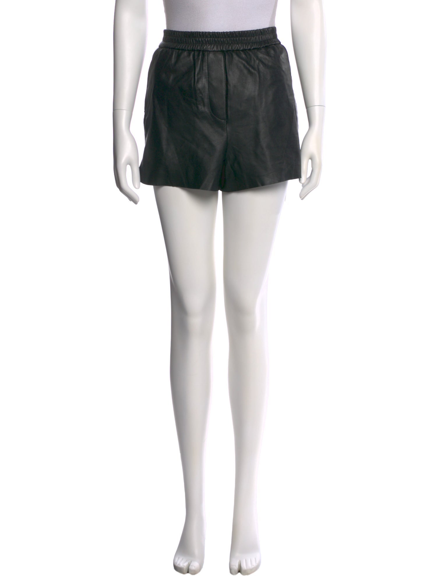 Maje Leather Mini Shorts