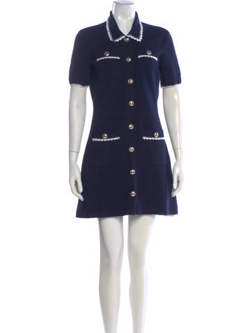 Pre-owned Maje Mini Dress In Blue