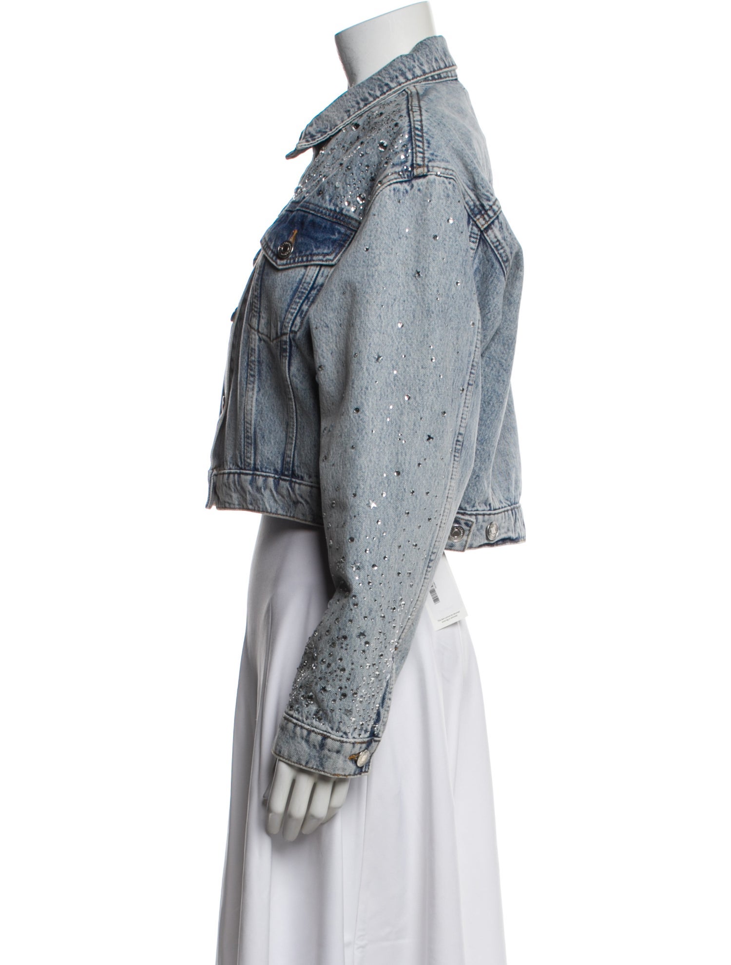 Maje Printed Denim Jacket