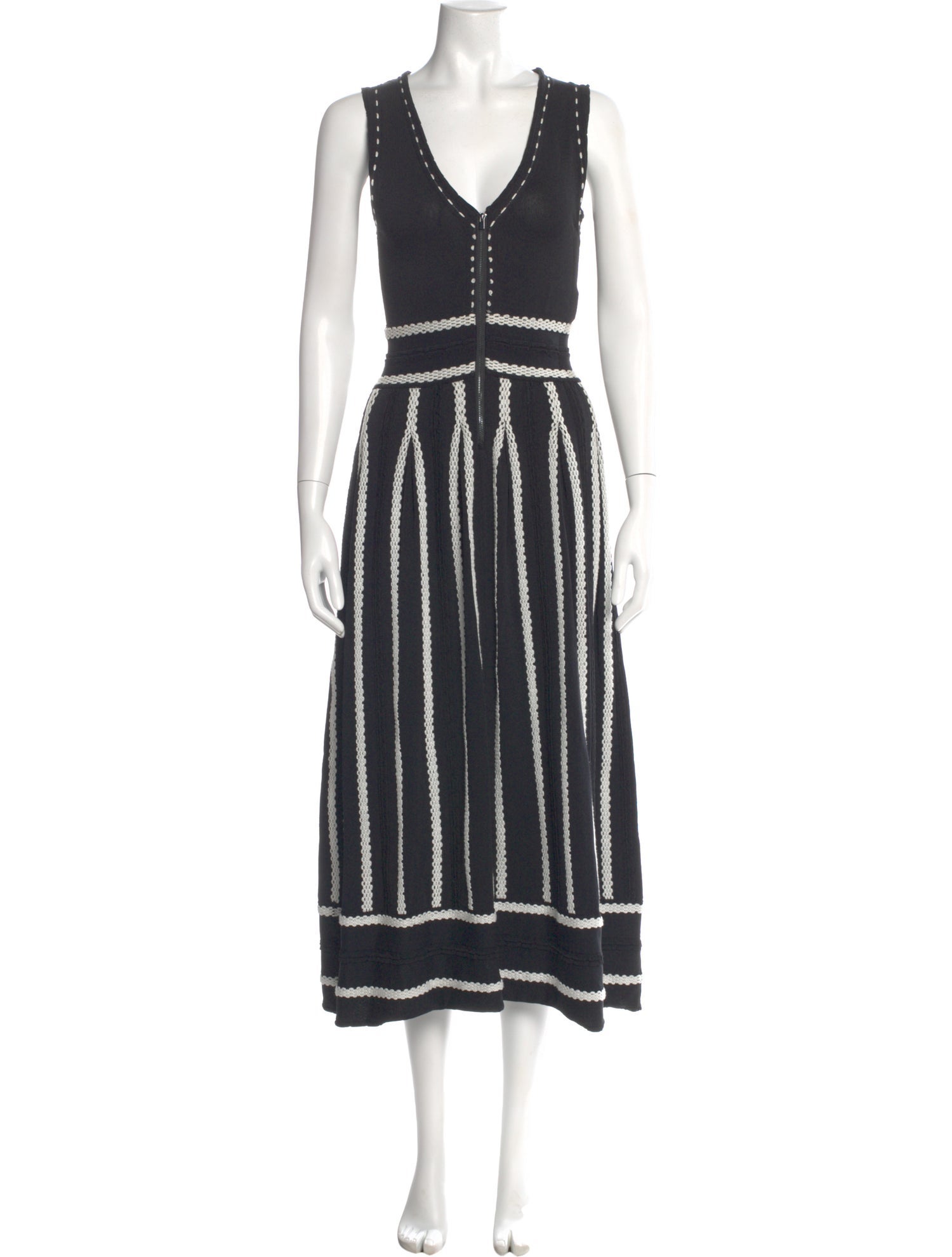 Maje Striped Long Dress