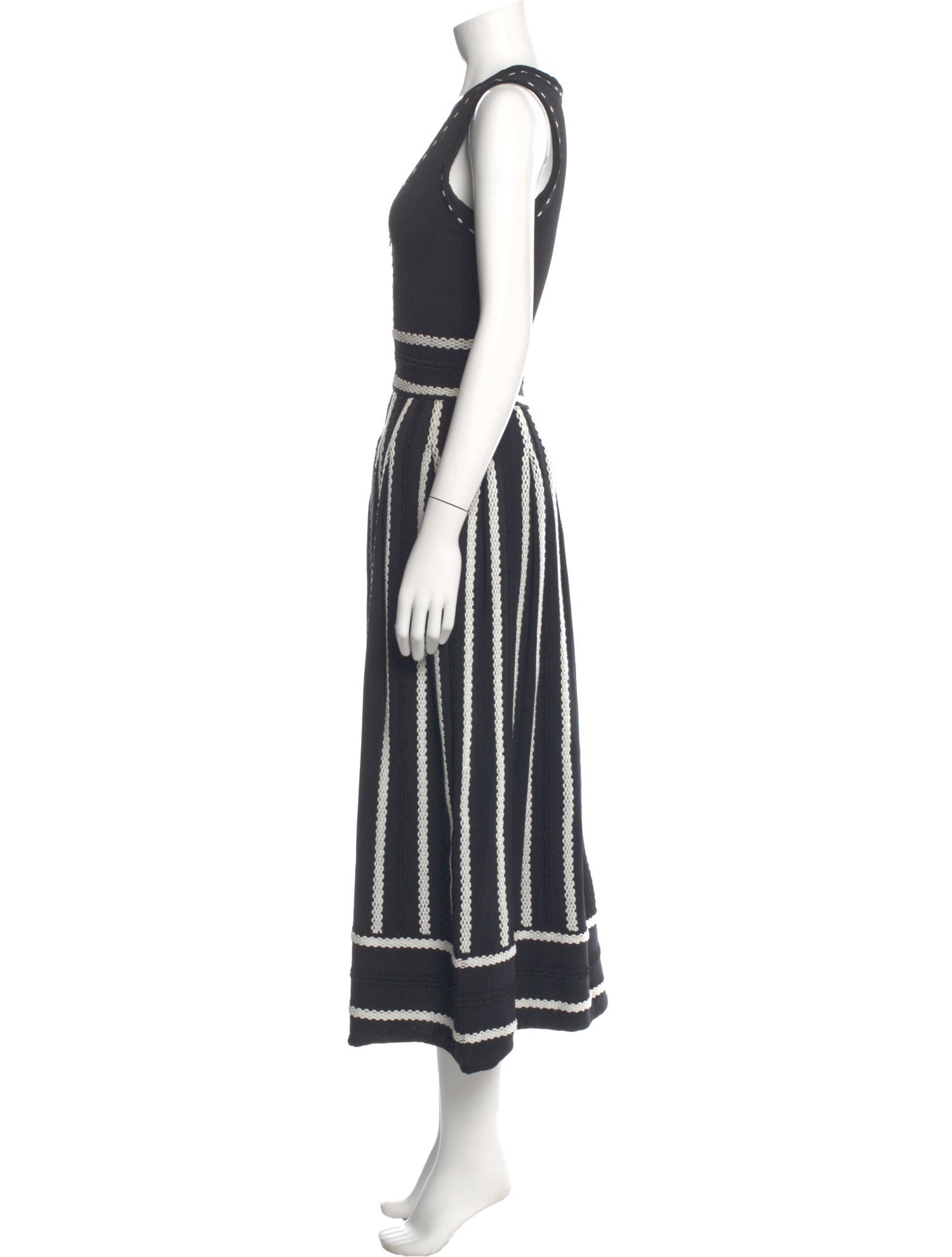 Maje Striped Long Dress