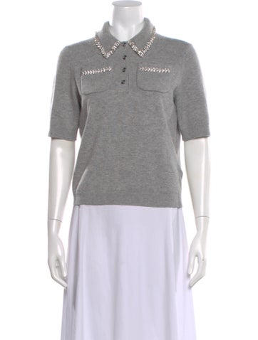 Pre-owned Maje Short Sleeve Polo In Multi