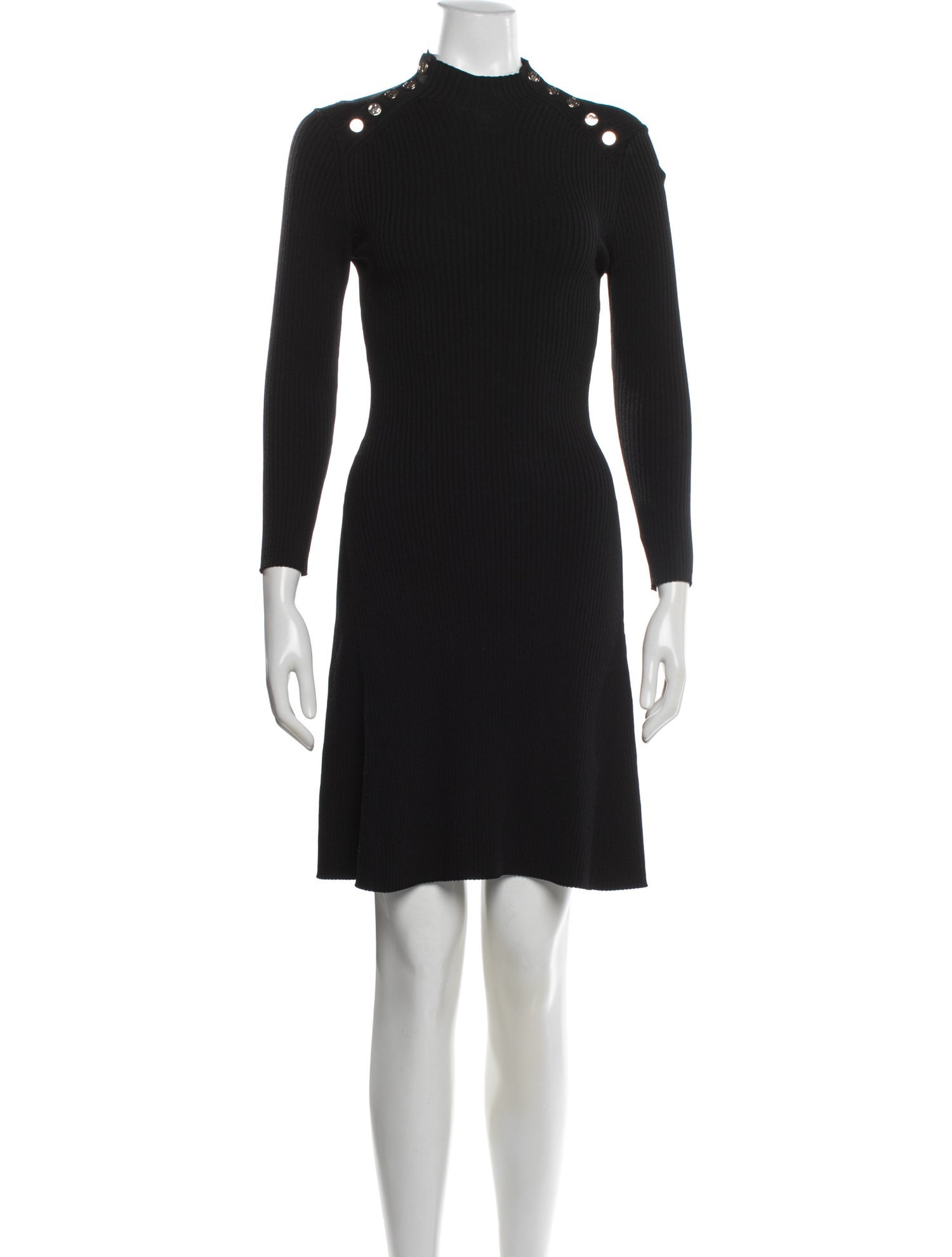 Maje Mock Neck Mini Dress