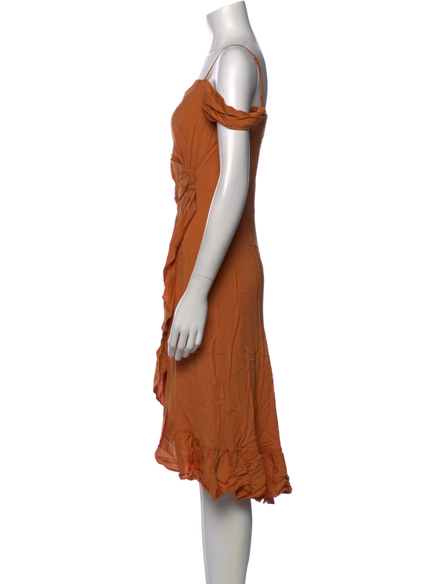 maje off the shoulder dress Off-The-Shoulder Midi Length Dress w/ Tags