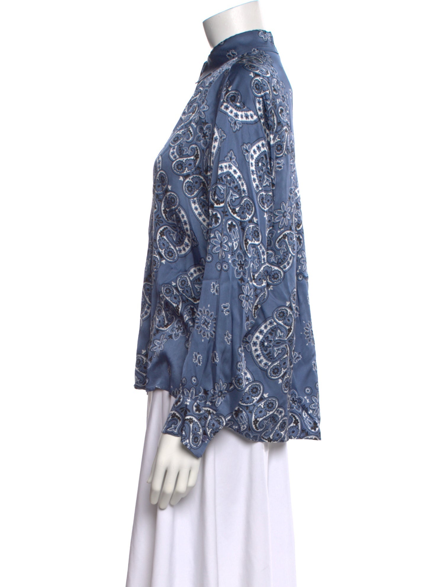 Maje Paisley Print Long Sleeve Blouse