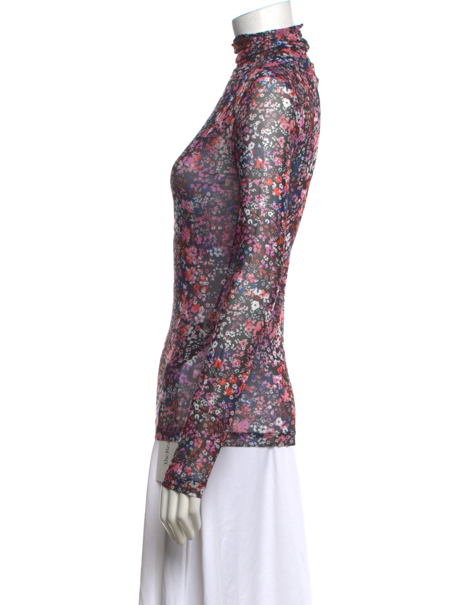 Maje Floral Print Turtleneck Top w/ Tags