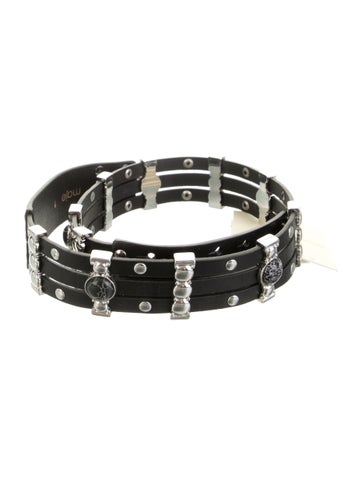 Pre-owned Maje Wide Leather Waist Belt W/ Tags In Black