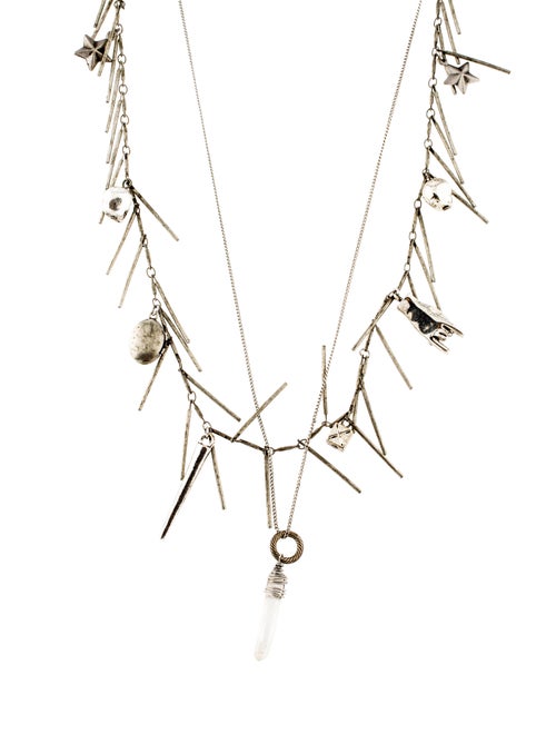 Maje Charm Crystal Necklace