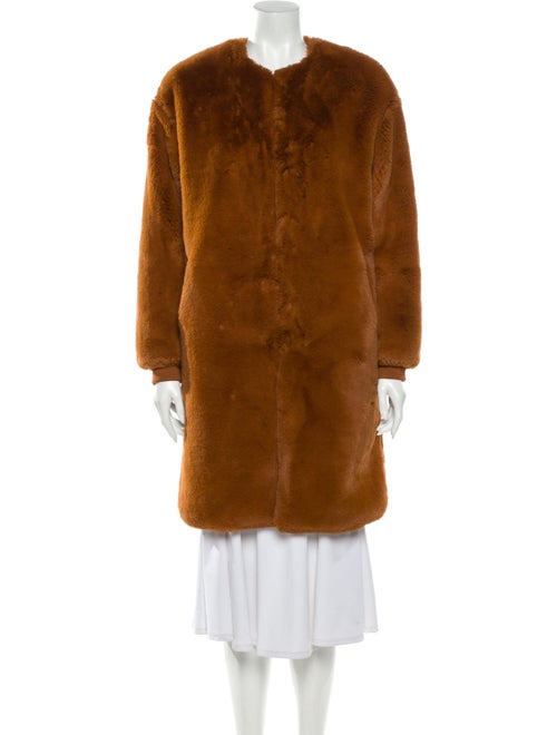 Maje Faux Fur Coat Brown