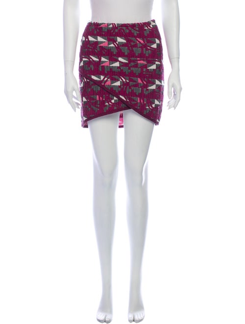 Maje Printed Mini Skirt Purple