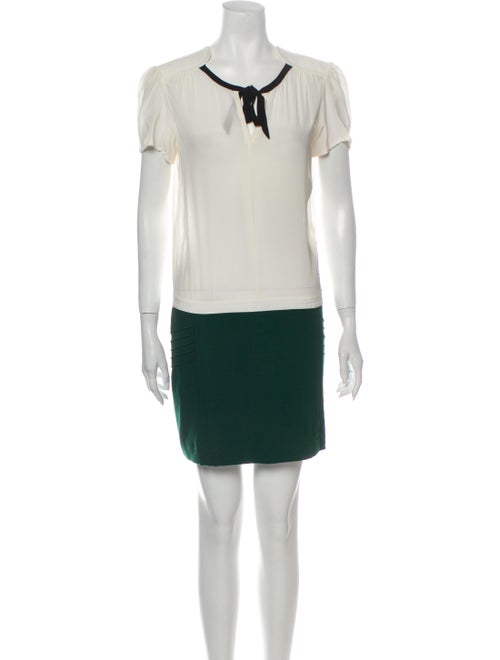 Maje Silk Mini Dress Green
