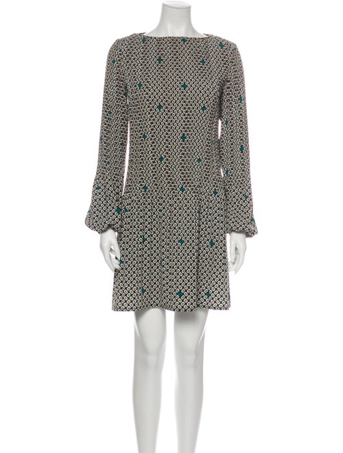 Maje Printed Mini Dress Green