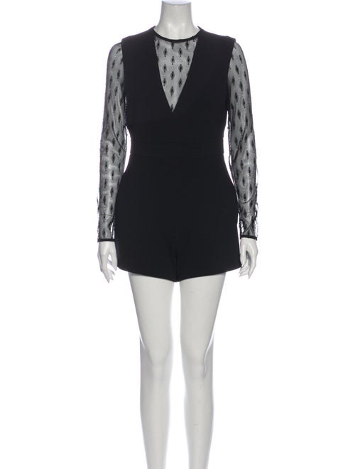 Maje Istoria Black Crew Neck Romper Black