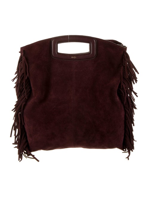 Maje M Suede Fringe Bag Gold