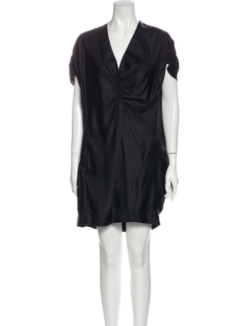 Maje Silk Mini Dress Black