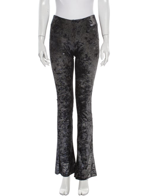 Maje Printed Flared Pants Blue