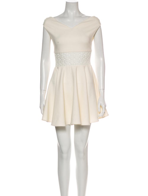 Maje Off-The-Shoulder Mini Dress White