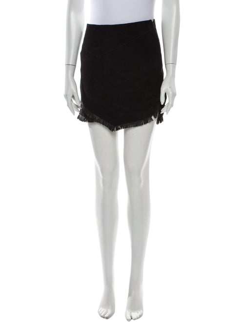 Maje Suede Mini Skirt Black