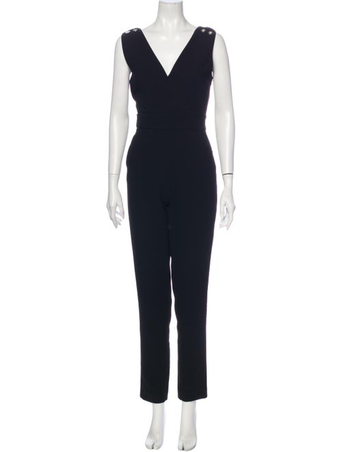 Maje V-Neck Jumpsuit Black