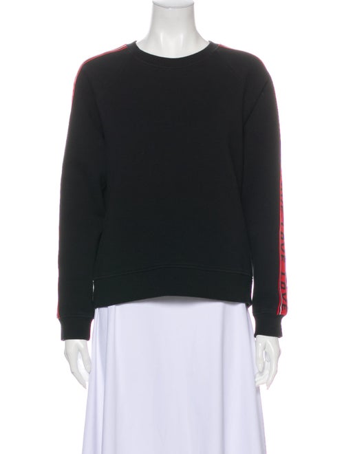 Maje Crew Neck Long Sleeve Sweatshirt Black