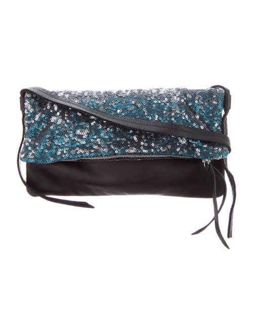 Maje Leather Crossbody Bag Black